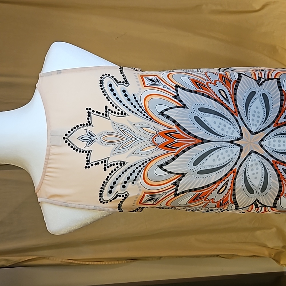 Elle Summer Chiffon Sleeveless Tunic Muted Pink Size Small - Picture 8 of 14